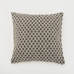 Cojín cuadrante algodón Rombito negro 45x45 - funda + relleno Cojín cuadrante algodón Rombito negro 45x45 - funda + relleno