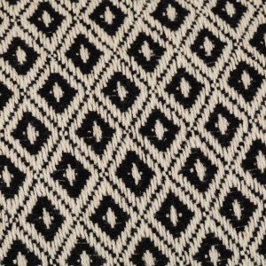 Cojín rectangular algodón 30x50 Rombito negro - funda + relleno 2
