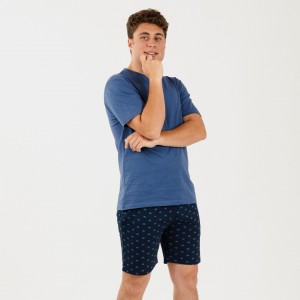 Pijama hombre corto Alfredo indigo
