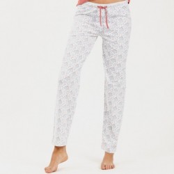 Pijama largo algodón Lorena marsala pijamas-mujer