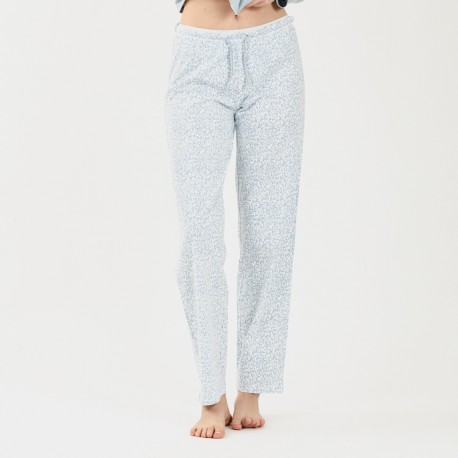 Pijama largo algodón Angelica celeste