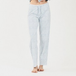 Pijama largo algodón Angelica celeste