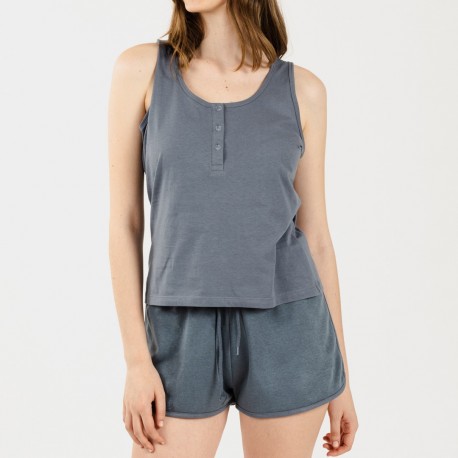 Conjunto deportivo short mujer indigo