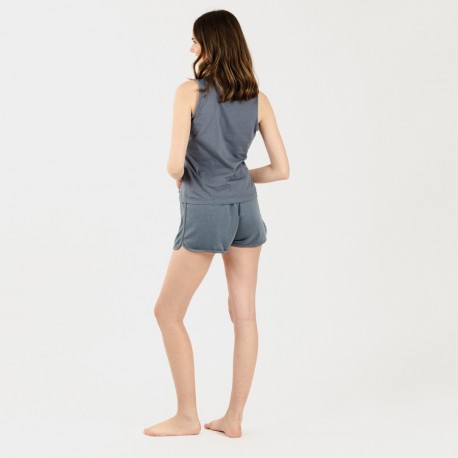 Conjunto deportivo short mujer indigo