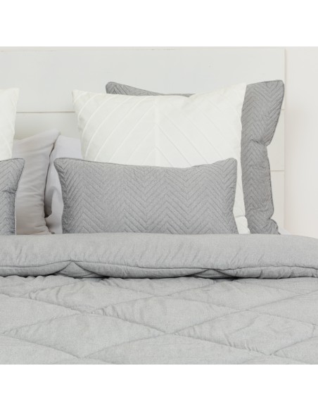 Edredón liso efecto desgastado