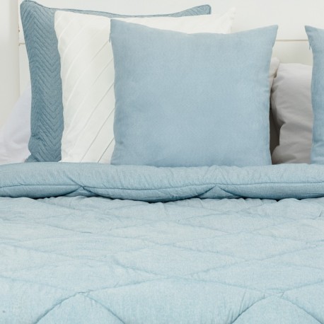 Edredón liso efecto desgastado