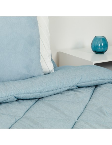 Edredón liso efecto desgastado