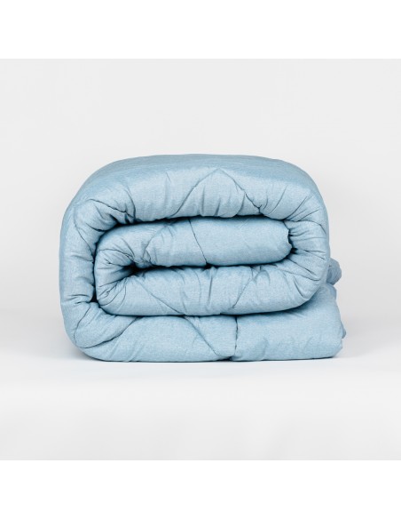 Edredón liso efecto desgastado