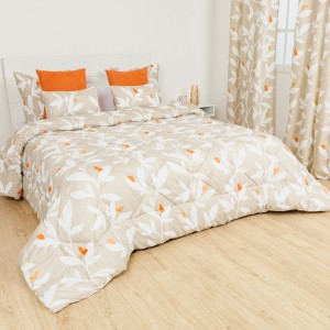 Edredón estampado Sena teja