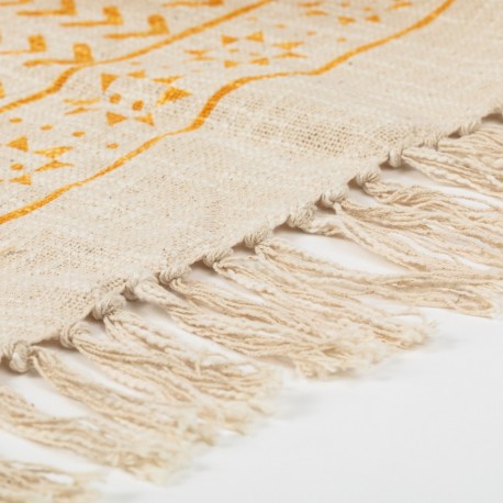 Plaid algodón Aisha mostaza