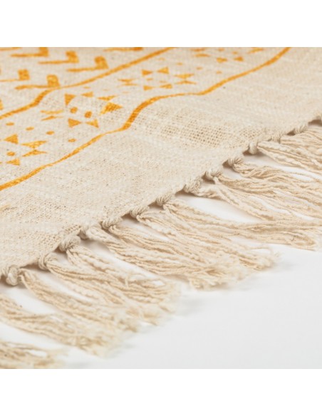 Plaid algodón Aisha mostaza