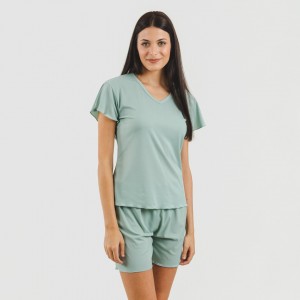 Pijama corto mujer punto...