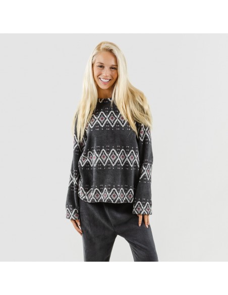 Pijama coral Andros gris Pijama coral Andros gris