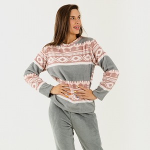 Pijama coral Solini gris