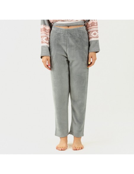Pijama coral Solini gris pijamas-mujer