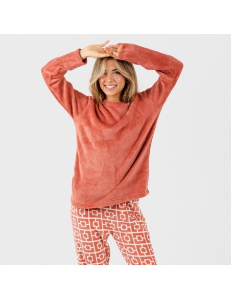 Pijama coral Taormina marsala Pijama coral Taormina marsala