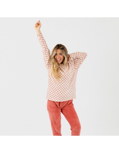 Pijama coral Penelope marsala Pijama coral Penelope marsala