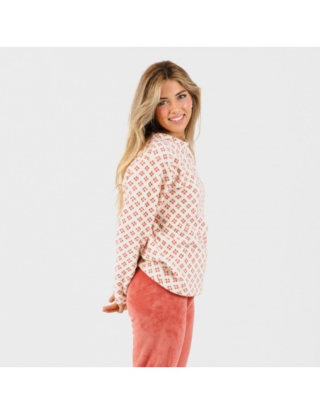 Pijama coral Penelope marsala Pijama coral Penelope marsala