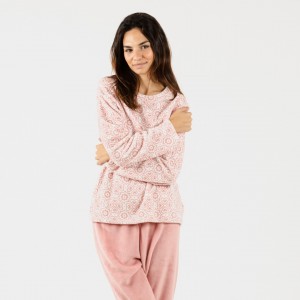 Pijama coral Capri malva rosa