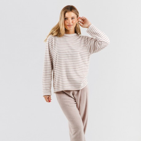 Pijama coral Raya Gina malva pijamas-mujer