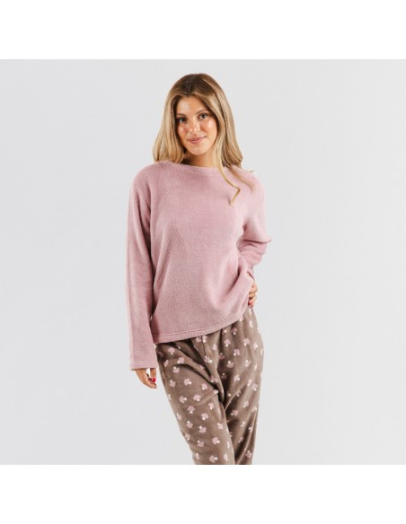 Pijama coral Ellen malvarosa pijamas-mujer