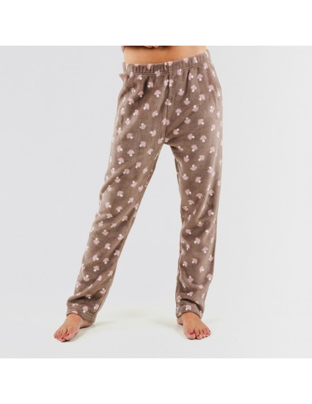 Pijama coral Ellen malvarosa pijamas-mujer