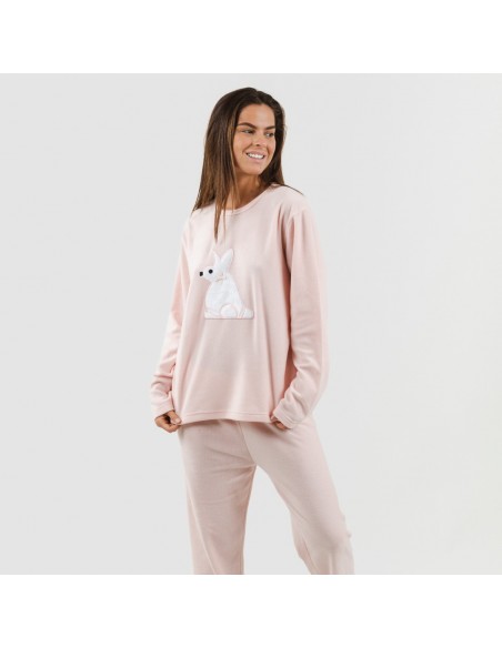 Pijama polar Midas rosa pijamas-mujer