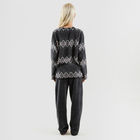 Pijama coral Andros gris