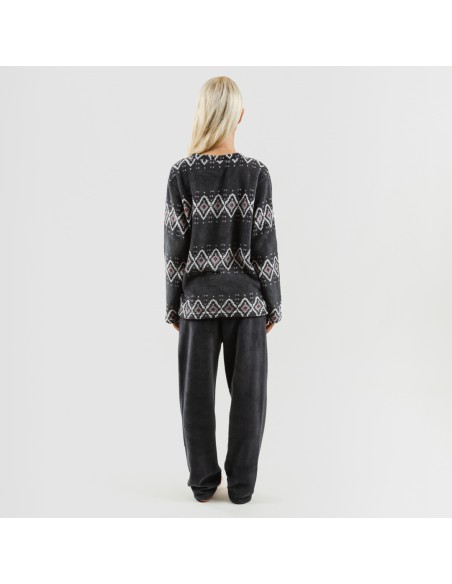 Pijama coral Andros gris Pijama coral Andros gris