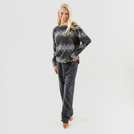 Pijama coral Andros gris