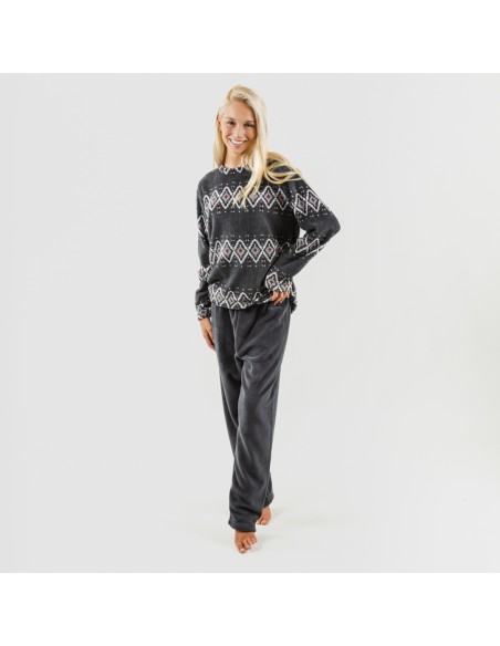 Pijama coral Andros gris Pijama coral Andros gris