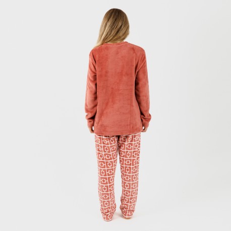Pijama coral Taormina marsala