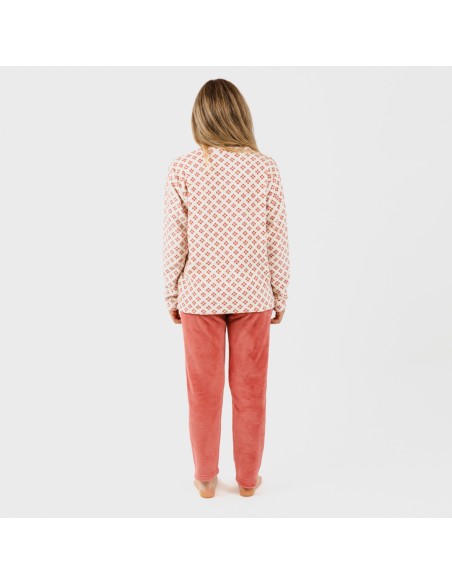 Pijama coral Penelope marsala pijamas-mujer