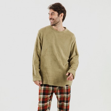 Pijama coral hombre Lucho verde