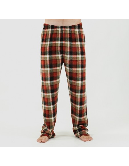 Pijama coral hombre Lucho verde comprar-pijamas-largos-hombre