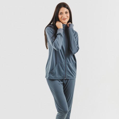 Conjunto deportivo chaqueta cremallera mujer indigo ropa-deporte-mujer