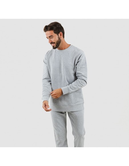 Conjunto deportivo largo algodón hombre gris mezcliyado ropa-deporte-hombre