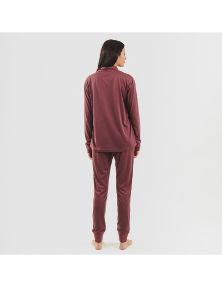 Conjunto deportivo chaqueta cremallera mujer berenjena Conjunto deportivo chaqueta cremallera mujer berenjena