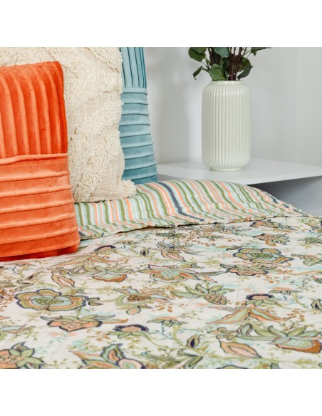 Colcha bouti Estefania verde caceria