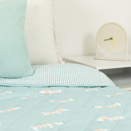 Colcha bouti Ponder verde azulado