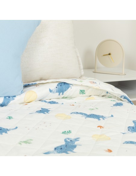 Colcha bouti Dinosaurus indigo Colcha bouti Dinosaurus indigo