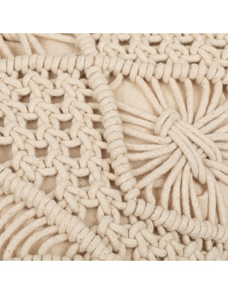 Cojín algodón Macramé Presire natural 45x45 - funda + relleno cojines-cuadrados-estampados