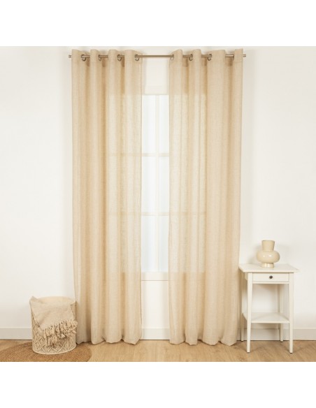 Cortina Brita beige cortinas-semitranslucidas