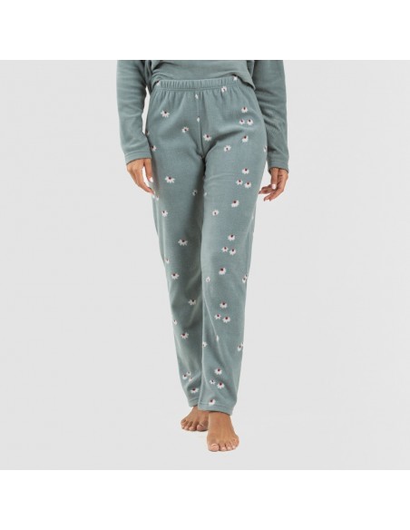 Pijama polar Tabitha verde frances pijamas-mujer