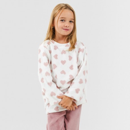 Pijama coral niña Praga malva rosa comprar-pijama-infantil