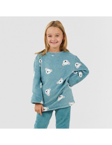 Pijama coral niña Blondie verde frances tallas infantiles 9-10 años