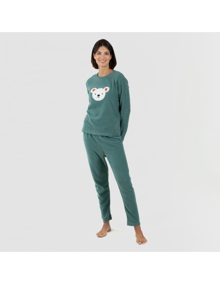Pijama polar Blondie verde menta pijamas-mujer