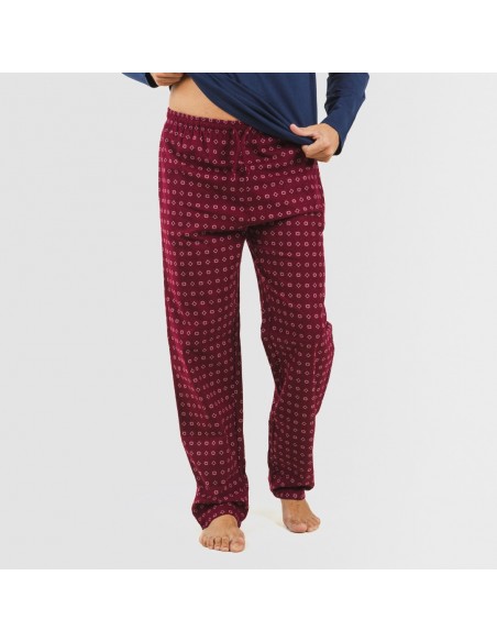 Pijama hombre franela Loui azul marino Pijama hombre franela Loui azul marino