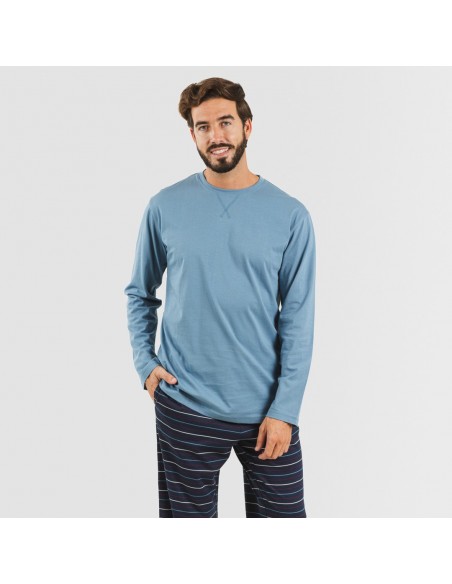 Comprar pijama invierno hombre tallas grandes Rayas-Marino ®