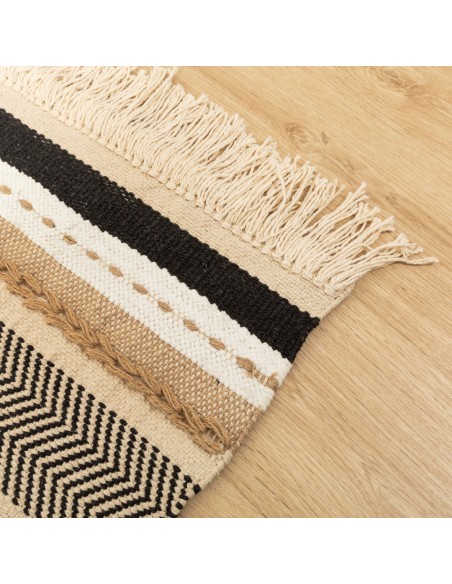 Alfombra algodón jute Holdem arena - negro Alfombra algodón jute Holdem arena - negro